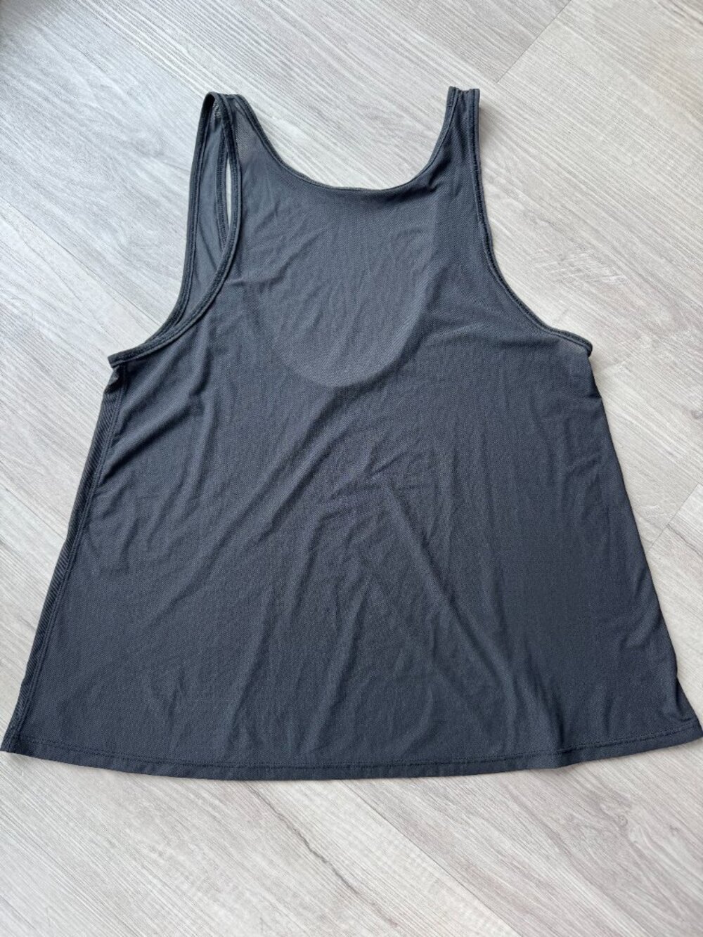 lululemon Black Mesh Open Back Tank Top S/M